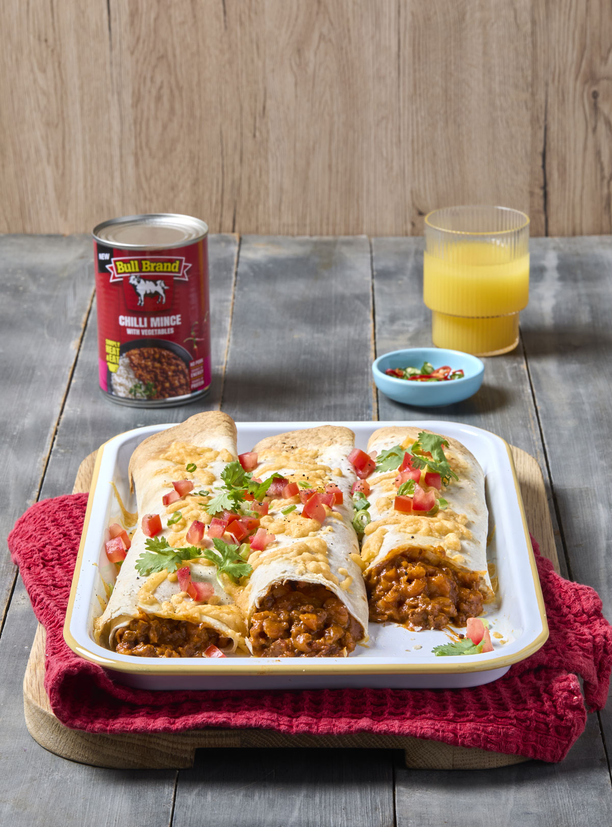 Chili Mince Enchiladas - Bull Brand
